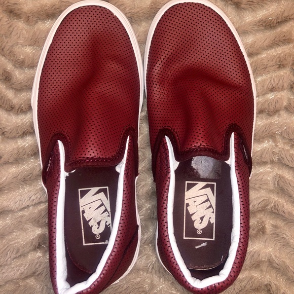 Maroon Leather Vans - Picture 3 of 3